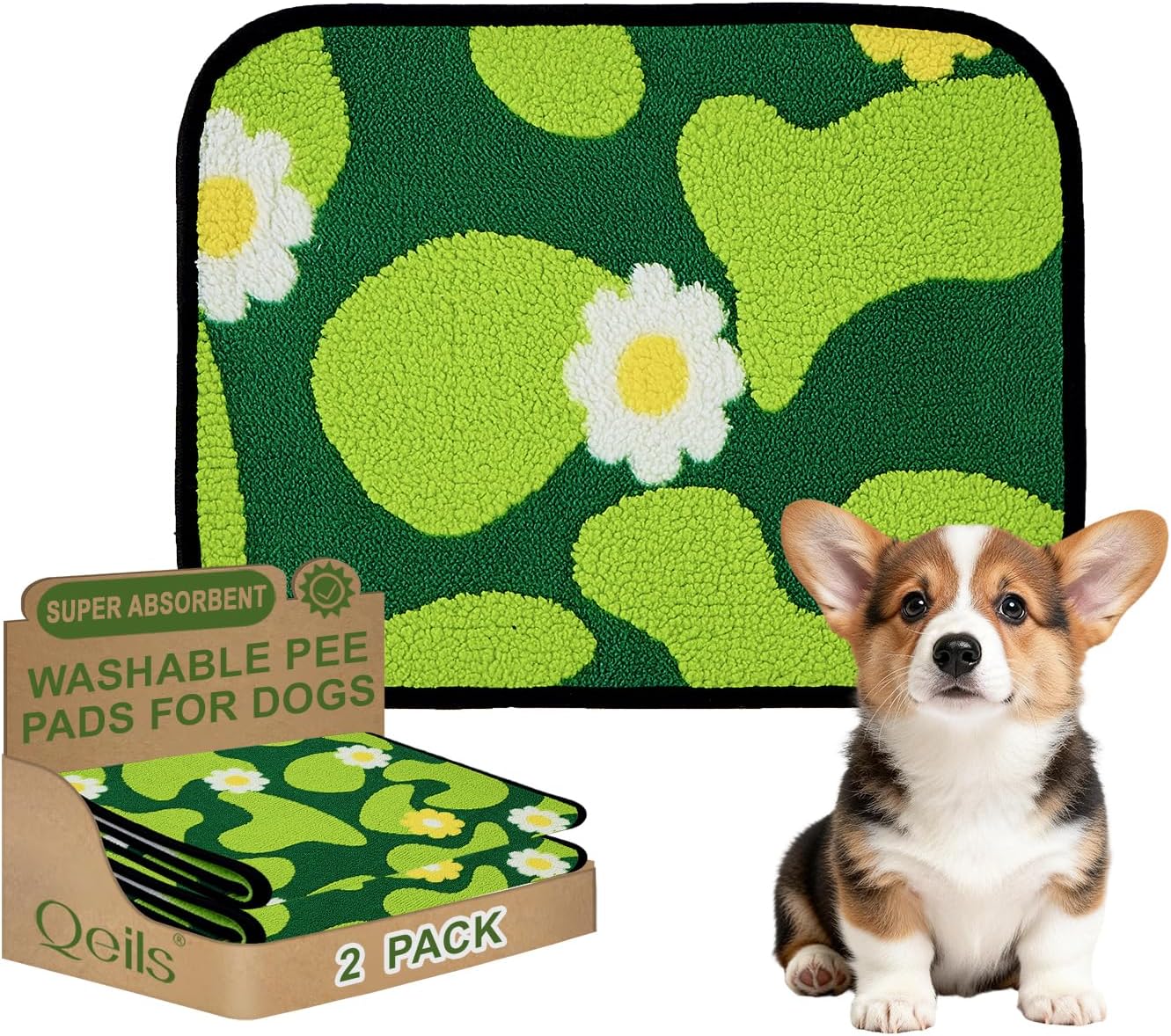 Qeils Potty Turf Washable Pee Pad, Small Dogs