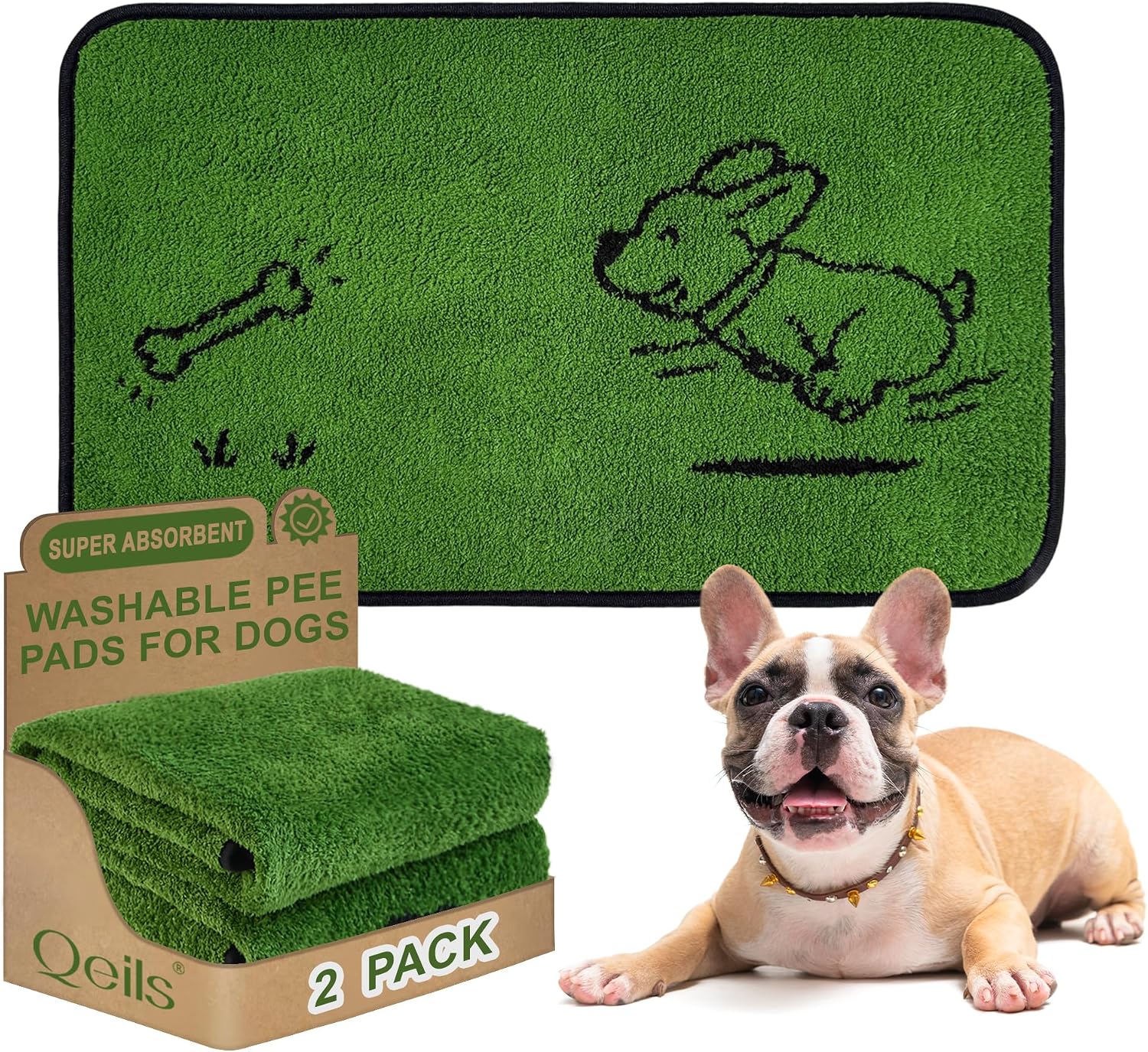 Qeils Washable Pee Pads, 18×30