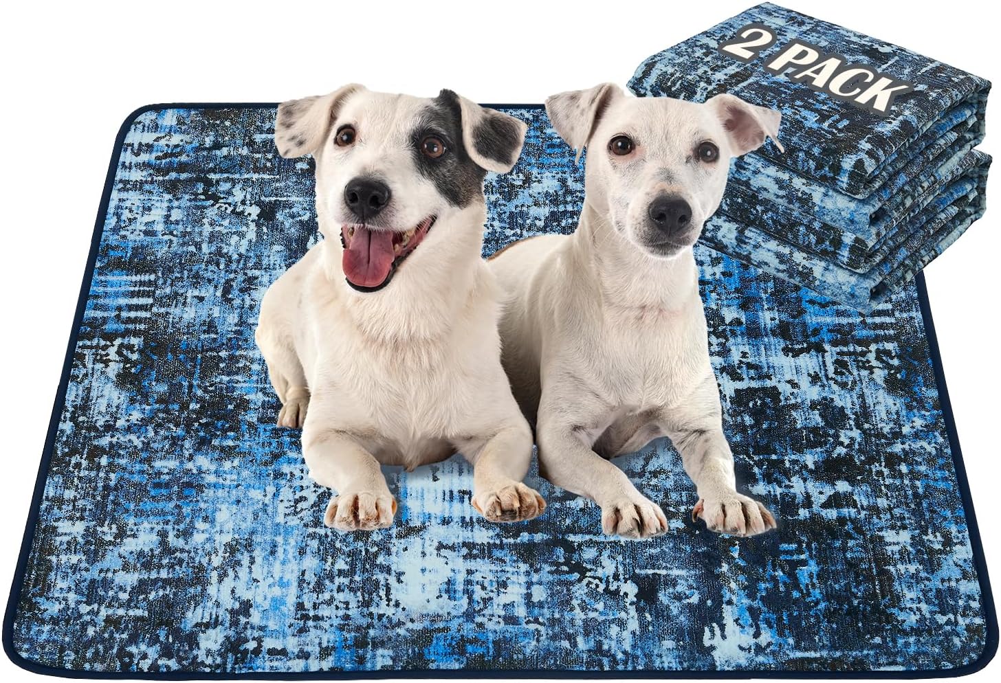 Qeils Washable Pee Pads, 36×41 — 2 Pack (Flannel)